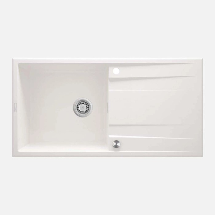 Lavello 1 vasca con gocciolatoio Idrostile Güines 520x203 mm alabastro