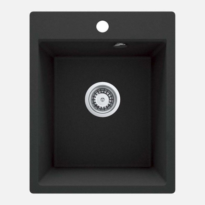 Lavello 1 vasca Idrostile Bayamo sifone 500x211 mm grafite metallizzata