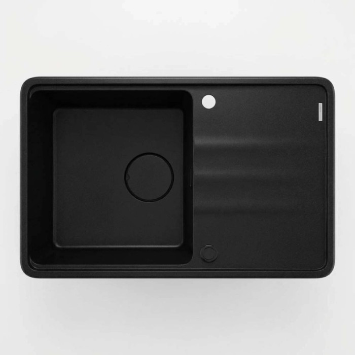 Lavello 1 vasca con gocciolatoio Idrostile Varadero 500x230 mm nero