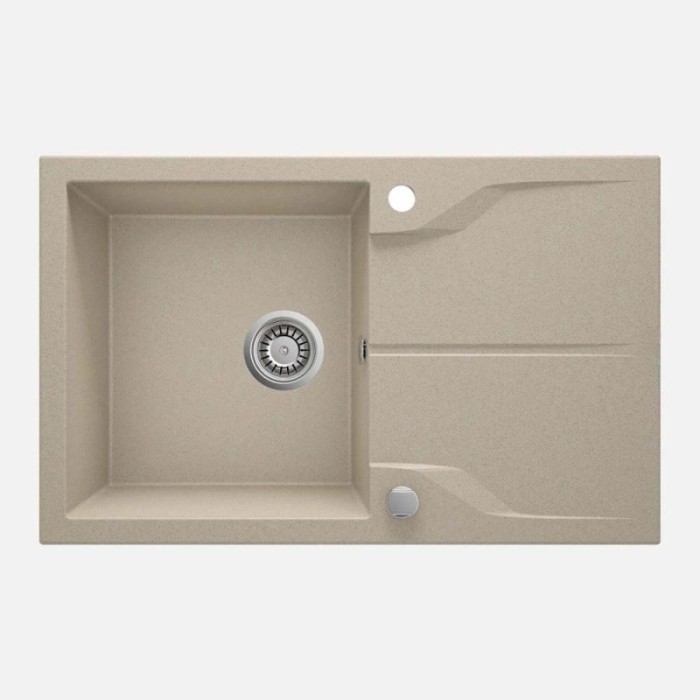 Lavello granito 1 vasca gocciolatoio Idrostile sifone 490x194 mm sabbia