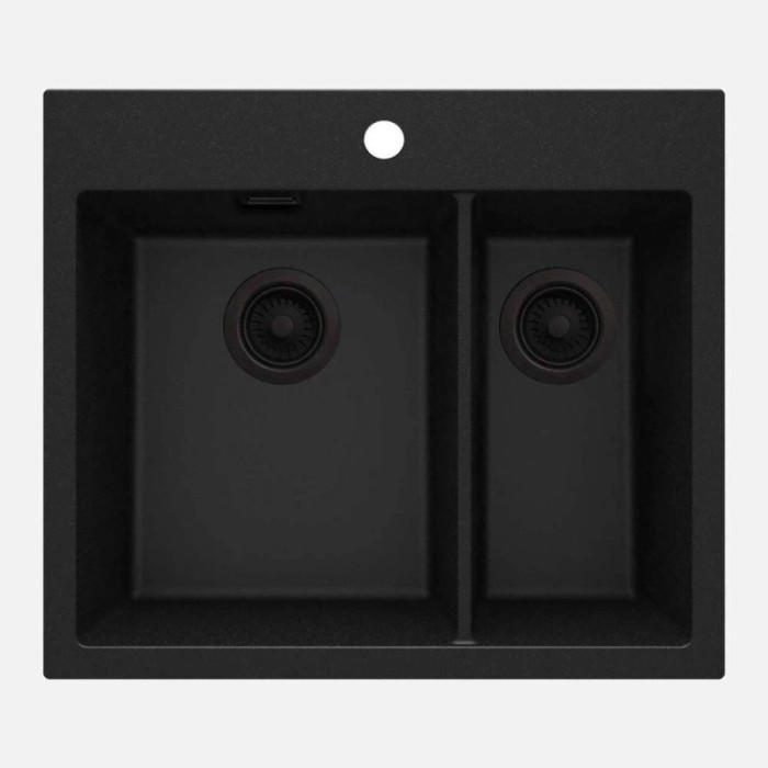 Lavello 1.5 vasche Idrostile Güines 520x203 mm Grafite Metallizzata