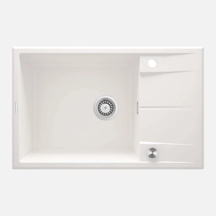 Lavello 1 vasca con gocciolatoio Idrostile Güines 500x210 mm alabastro