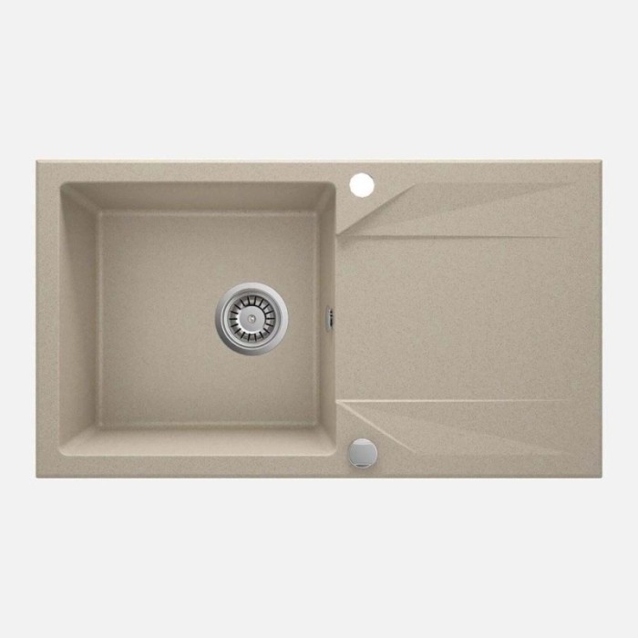 Lavello 1 vasca con gocciolatoio Idrostile Banes 440x193 mm sabbia