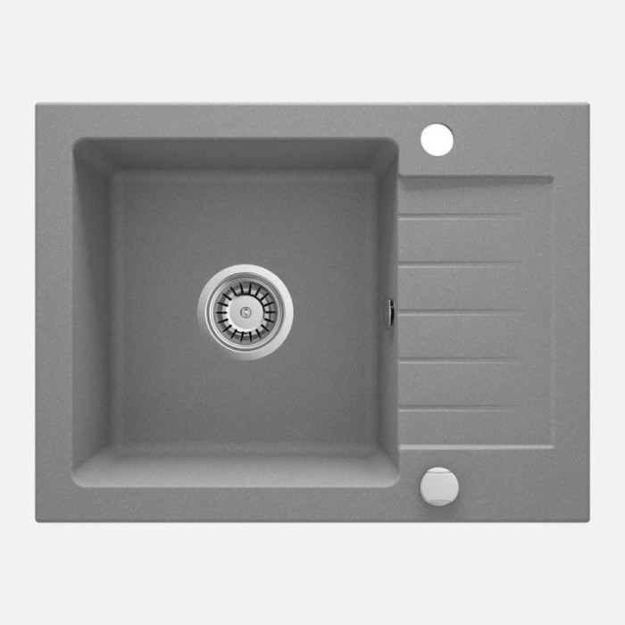 Lavello 1 vasca con gocciolatoio Idrostile Martí 440x164 mm grigio met