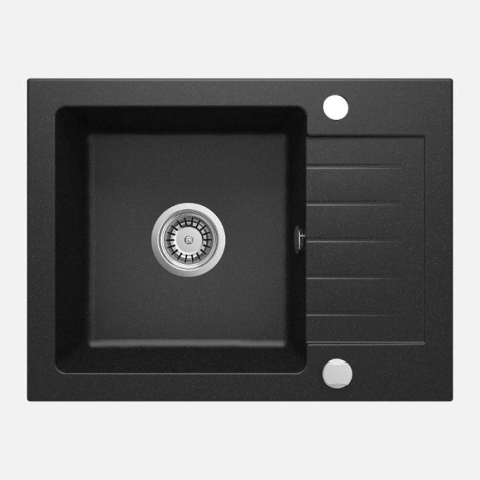 Lavello 1 vasca gocciolatoio Idrostile Martí 440x164 mm grafite met