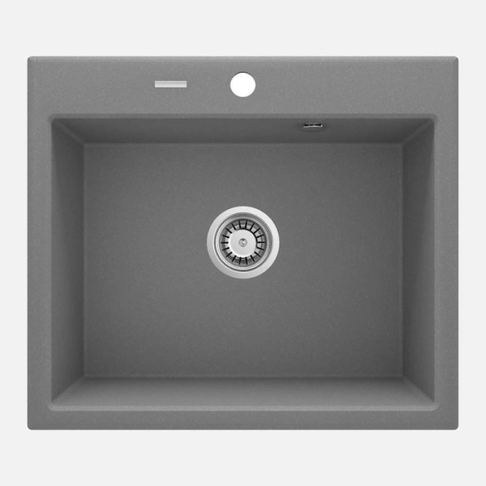 Lavello 1 vasca Idrostile Florida sifone 520x210 mm grigio metallizzato