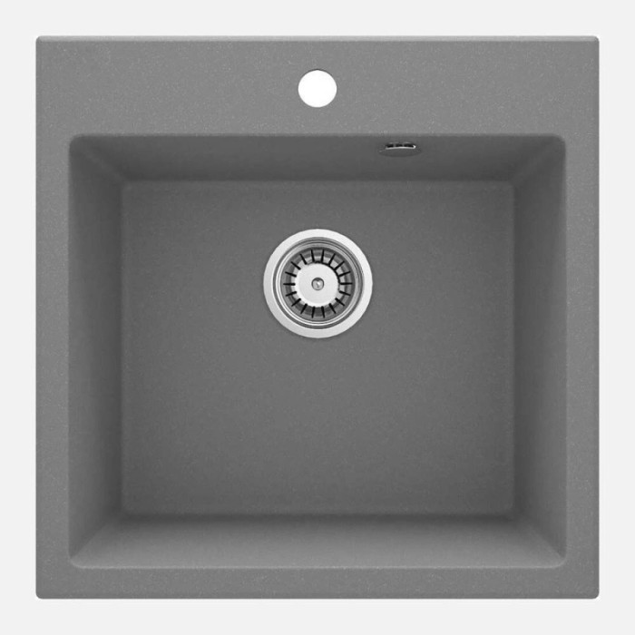 Lavello 1 vasca Idrostile Banes 500x216 mm grigio metallizzato
