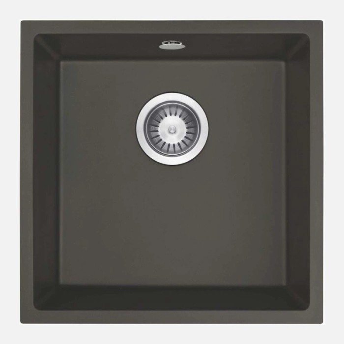 Lavello 1 vasca sottotop Idrostile Colón 440x200 mm Antracite Metallizzato