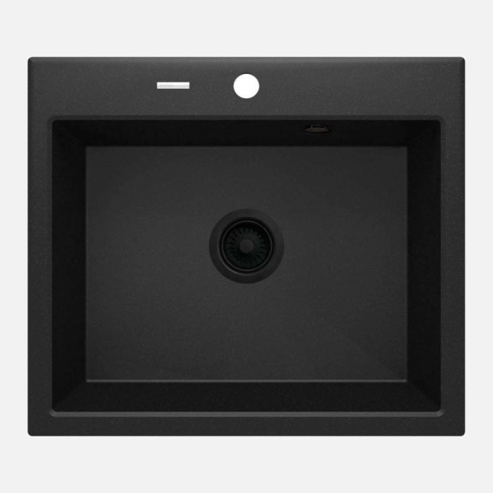 Lavello 1 vasca Idrostile Florida sifone 520x210 mm grafite metallizzata