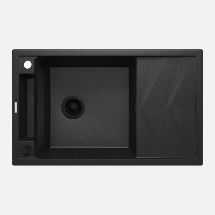 Lavello 1 vasca magnetico gocciolatoio rett Guayos 500x219 mm Grafite met