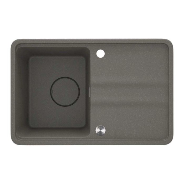 Lavello 1 vasca con gocciolatoio Idrostile Varadero 440x230 mm Antracite Met