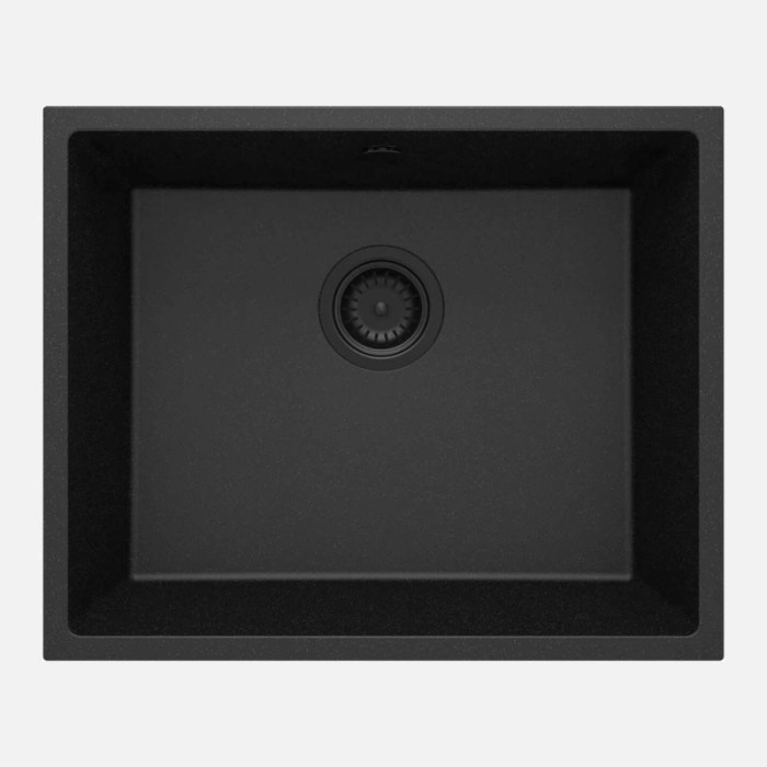 Lavello 1 vasca incasso Idrostile Colón forma oriz 440x200 mm Grafite Met