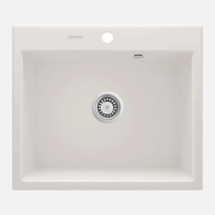 Lavello 1 vasca Idrostile Florida sifone 520x210 mm alabastro