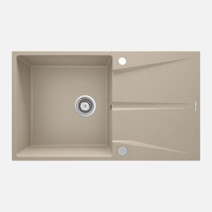 Lavello 1 vasca con gocciolatoio Idrostile Bayamo 500x216 mm sabbia
