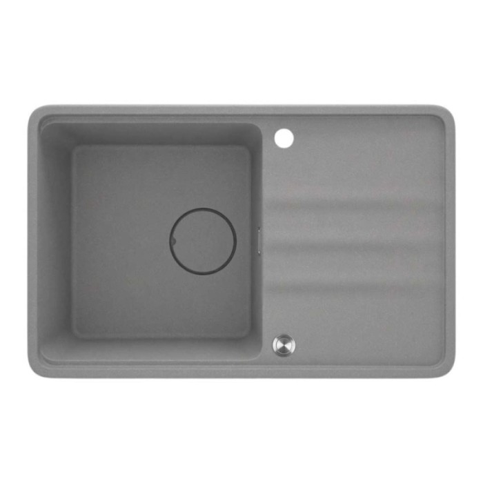 Lavello 1 vasca con gocciolatoio Idrostile Varadero 500x230 mm grigio met