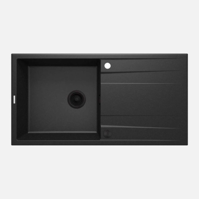Lavello 1 vasca con gocciolatoio Idrostile Güines 520x203 mm Grafite Met