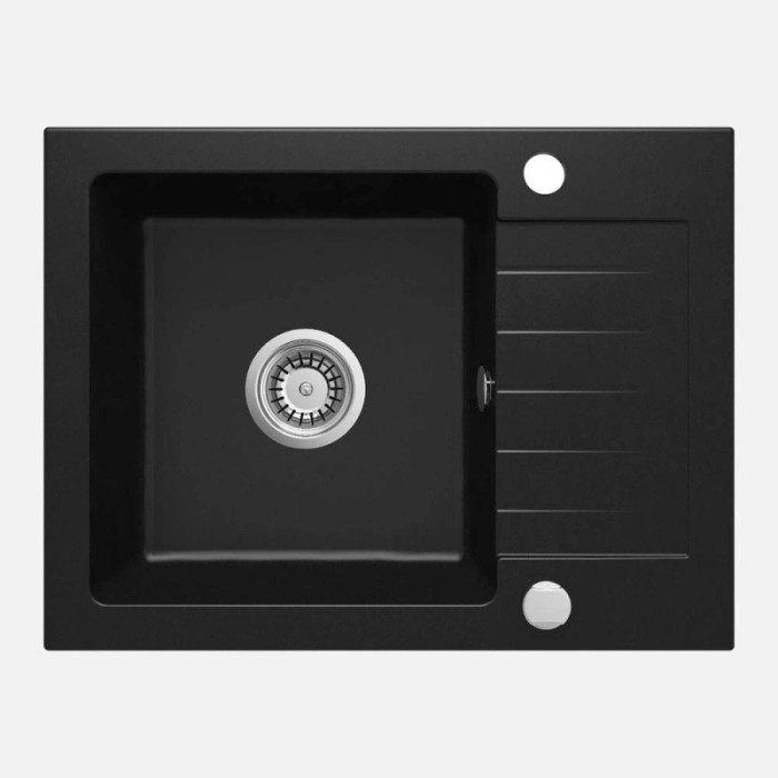 Lavello 1 vasca gocciolatoio Idrostile Martí 440x164 mm Nero