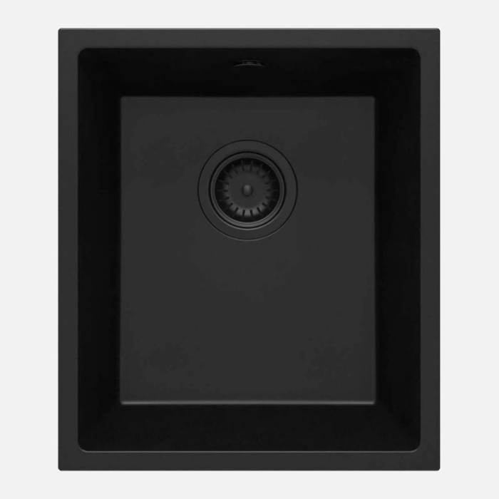 Lavello sottopensile 1 vasca Idrostile Colón 440x194 mm Nero