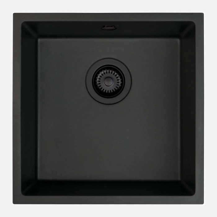 Lavello 1 vasca sottotop Idrostile Colón 440x200 mm nero