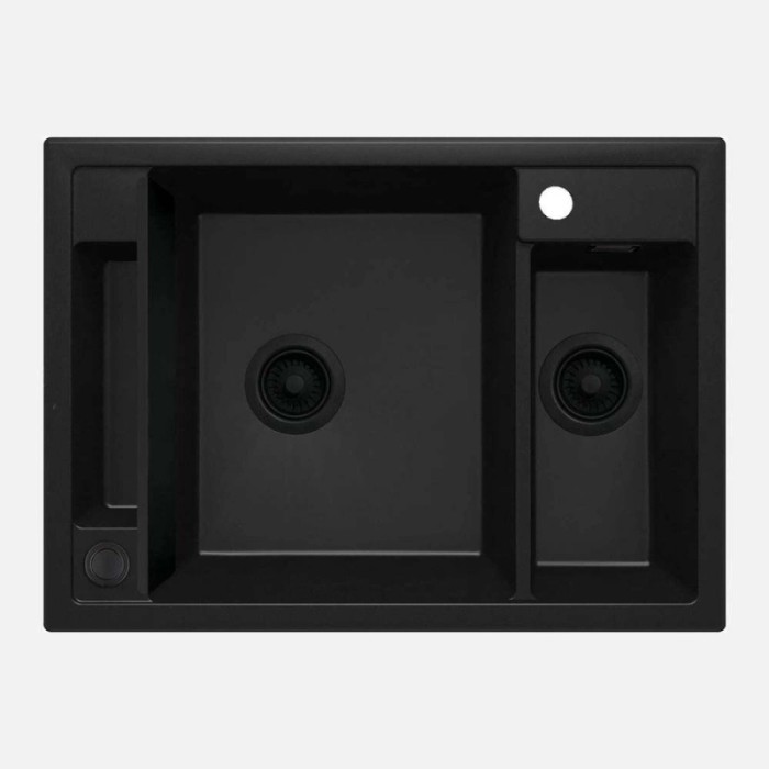Lavello 1 vasca magnetico e mezza Idrostile Guayos 500x219 mm nero