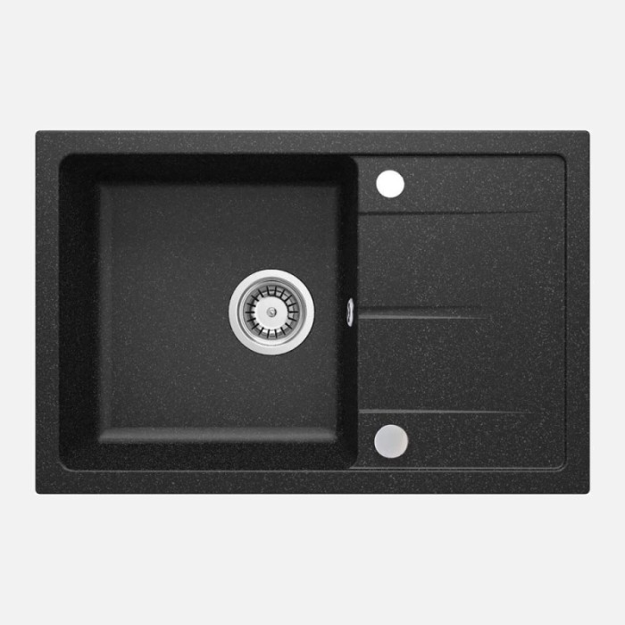Lavello 1 vasca gocciolatoio Idrostile Amancio sifone 440x164 mm grafite