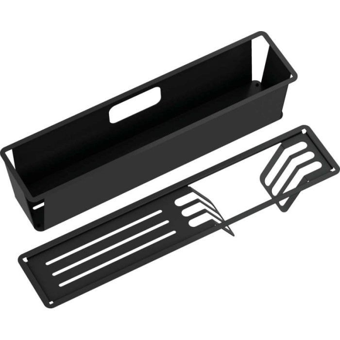 Set accessori lavello Idrostile acciaio inox 408x50 mm nero