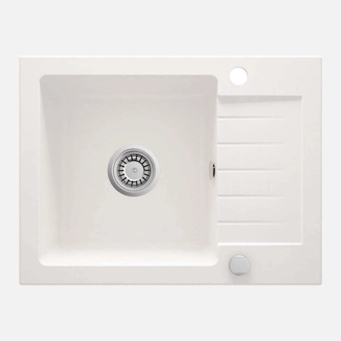 Lavello 1 vasca con gocciolatoio Idrostile Martí 440x164 mm alabastro