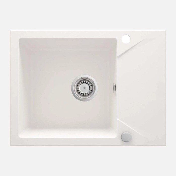 Lavello 1 vasca gocciolatoio Idrostile Banes 440x193 mm Alabastro