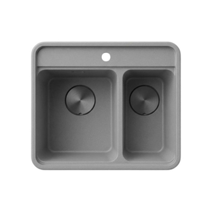 Lavello 1 vasca e mezza Idrostile Varadero 520x229 mm grigio metallizzato