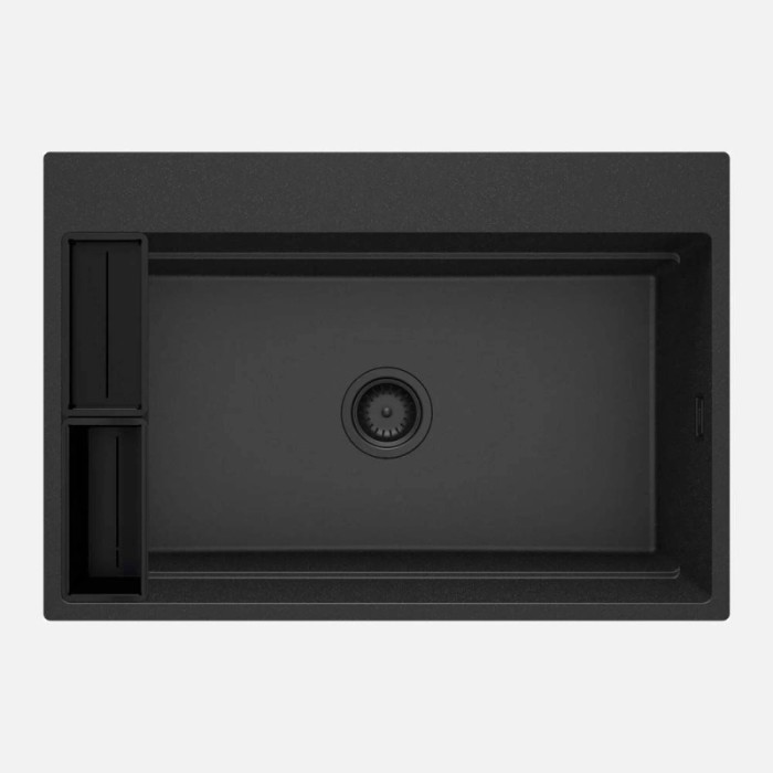 Lavello 1 vasca magnetico rettangolare Idrostile Guayos 520x220 mm Grafite Met