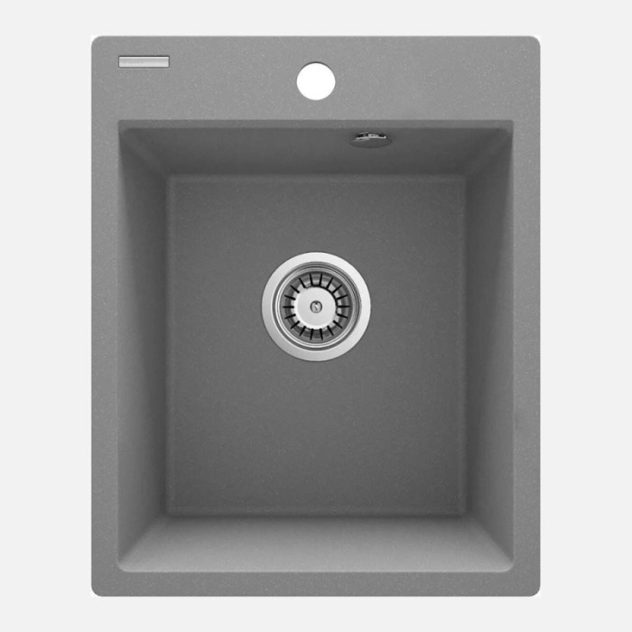Lavello 1 vasca Idrostile Bayamo 500x211 mm grigio metallizzato
