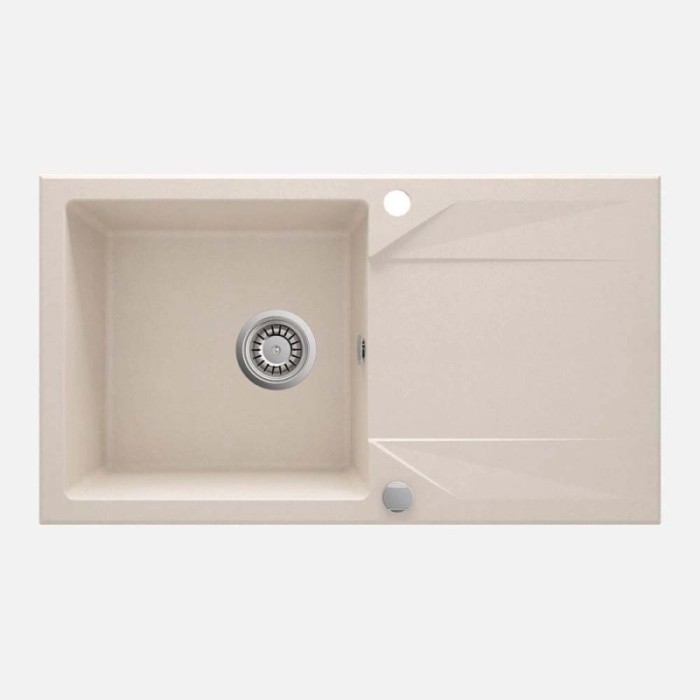 Lavello 1 vasca gocciolatoio Idrostile Banes sifone 440x193 mm Beige