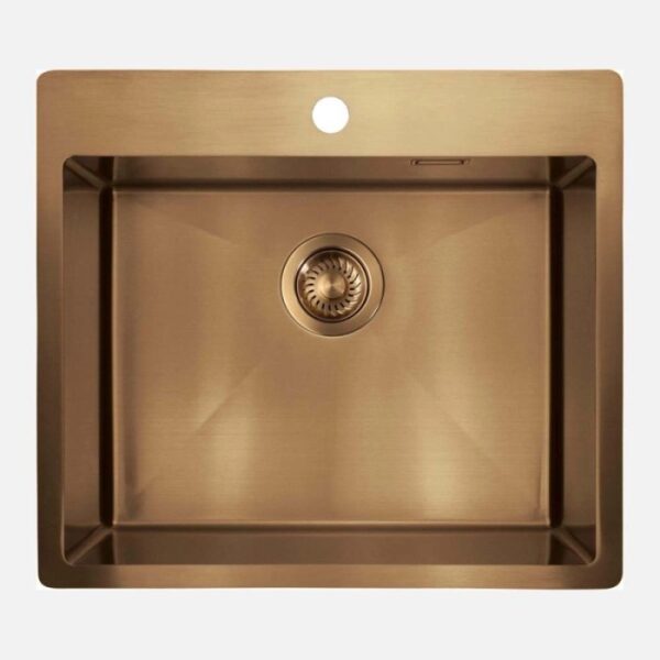 Lavello 1 vasca forma 2 Idrostile Ciego de Ávila 505x200 mm bronzo spazz
