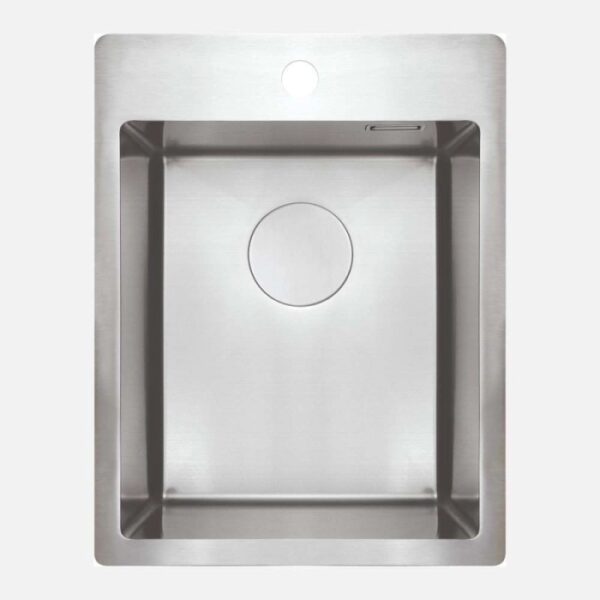Lavello 1 vasca forma 1 Idrostile Roque con sifone 505x200 mm acciaio spazzolato