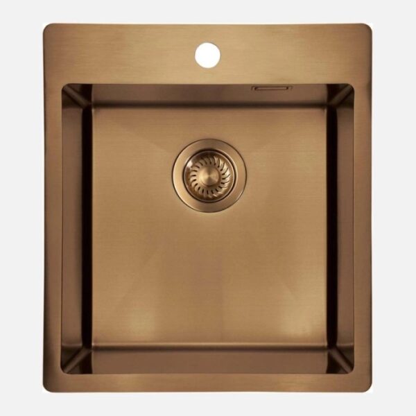 Lavello 1 vasca forma 1 Idrostile Ciego de Ávila 505x200 mm bronzo spaz