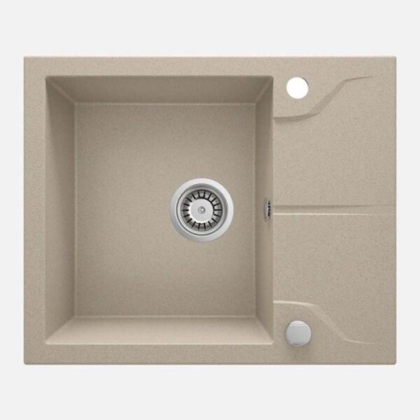 Lavello 1 vasca con gocciolatoio Idrostile Florida 490x194 mm sabbia