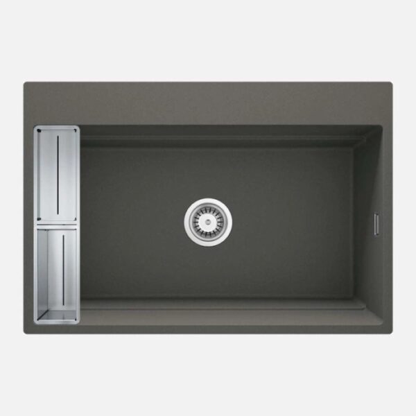 Lavello 1 vasca magnetico rett Idrostile Guayos 520x220 mm antracite met
