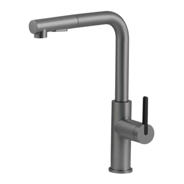 Rubinetto da cucina bocca estraibile Idrostile Fifo titanio