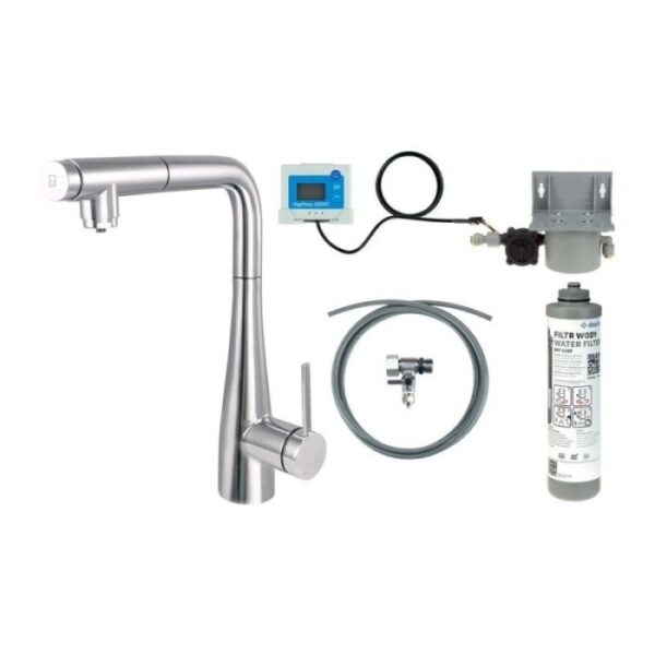 Rubinetto cucina Idrostile bocca estraibile filtro grigio