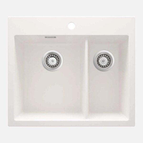 Lavello 1.5 vasche Idrostile Güines 520x203 mm Alabastro