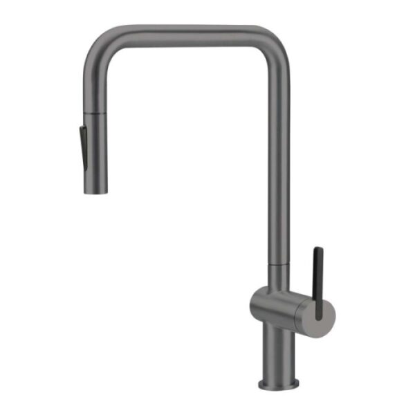 Rubinetto da cucina bocca estraibile Idrostile Studio Design titanio
