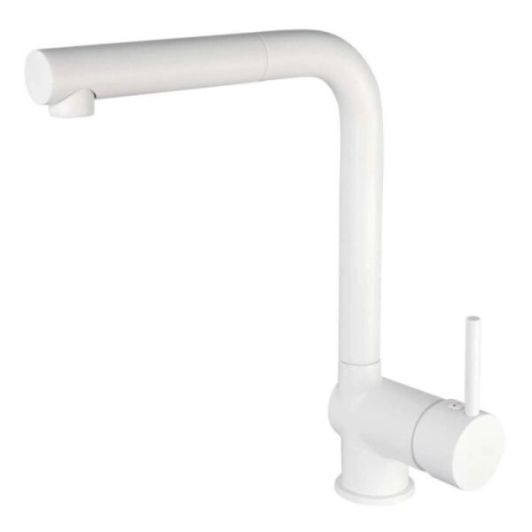 Rubinetto da cucina bocca estraibile Idrostile Aster bianco