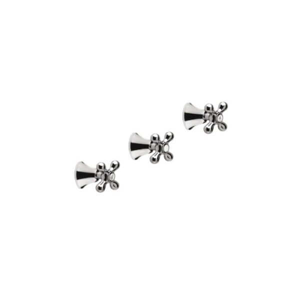 Rubinetto a parete 2 vie in ottone cromato