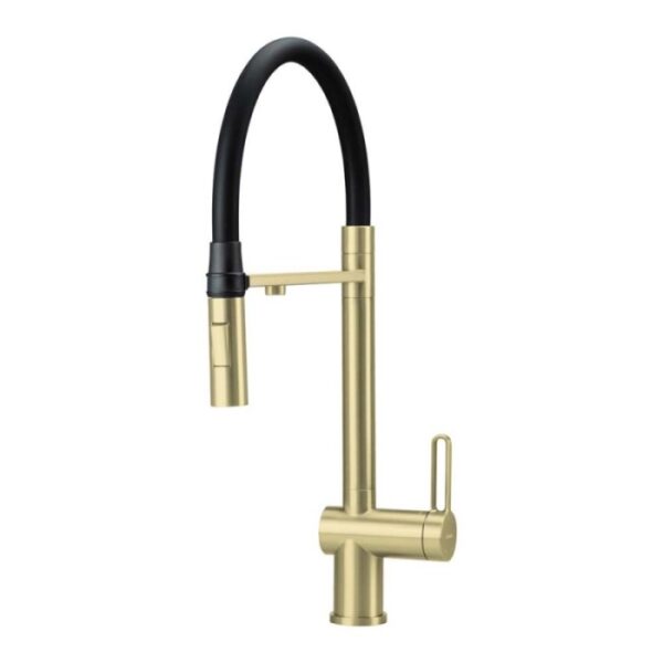 Rubinetto da cucina filtro bocca elastica Idrostile acciaio spazzolato