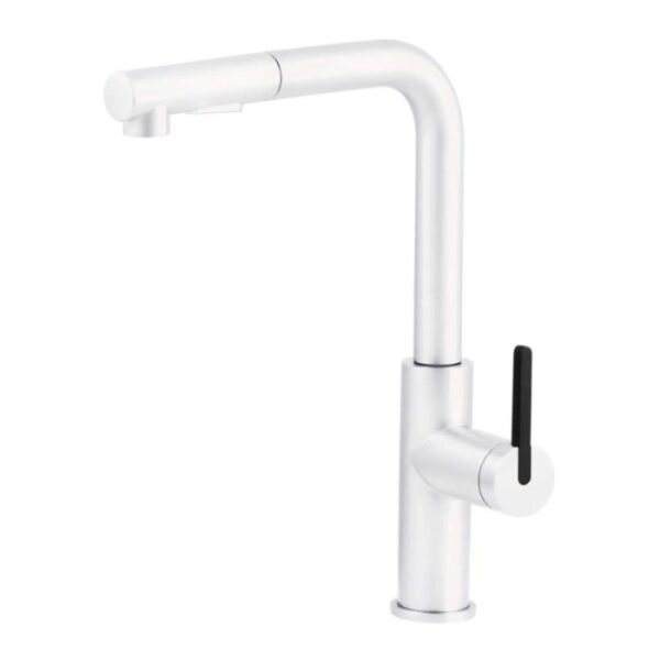 Rubinetto da cucina bocca estraibile Idrostile bianco