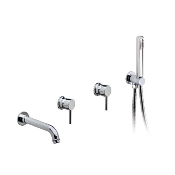 Miscelatore vasca incasso a parete Nicole 50x19x5,5 cm cromato