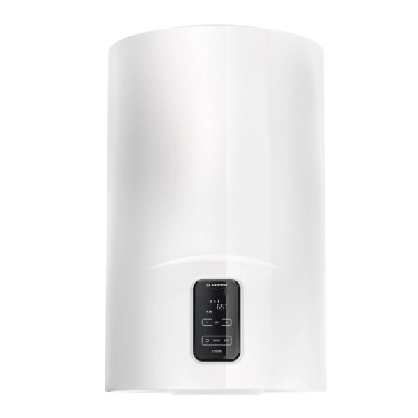 Scaldabagno t.b.t. bianco con display digitale.
