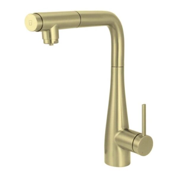 Rubinetto cucina filtro acqua Idrostile bocca estraibile oro spazzolato