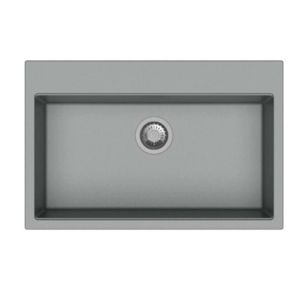 Lavello in acciaio inox, vista dall'alto. Ideale per la cucina moderna.