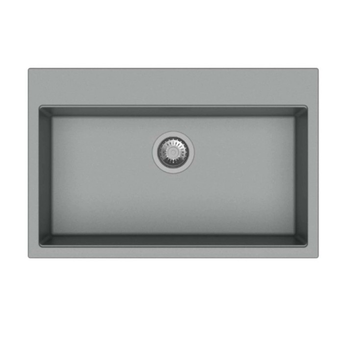 Lavello in acciaio inox, vista dall'alto. Ideale per la cucina moderna.